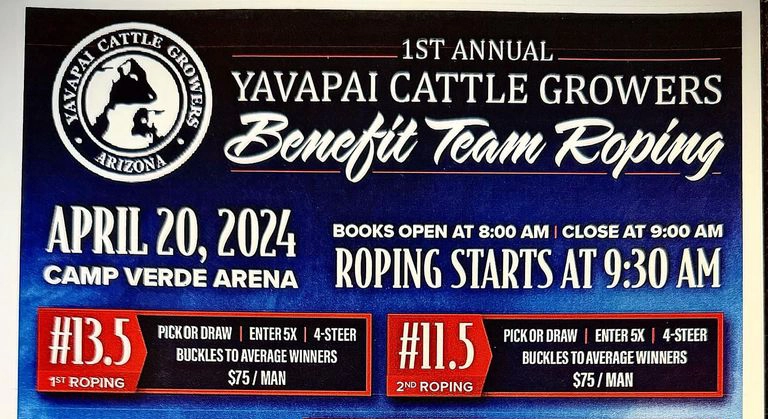 1st Annual Yavapai Cattle Growers Benefit Team Roping