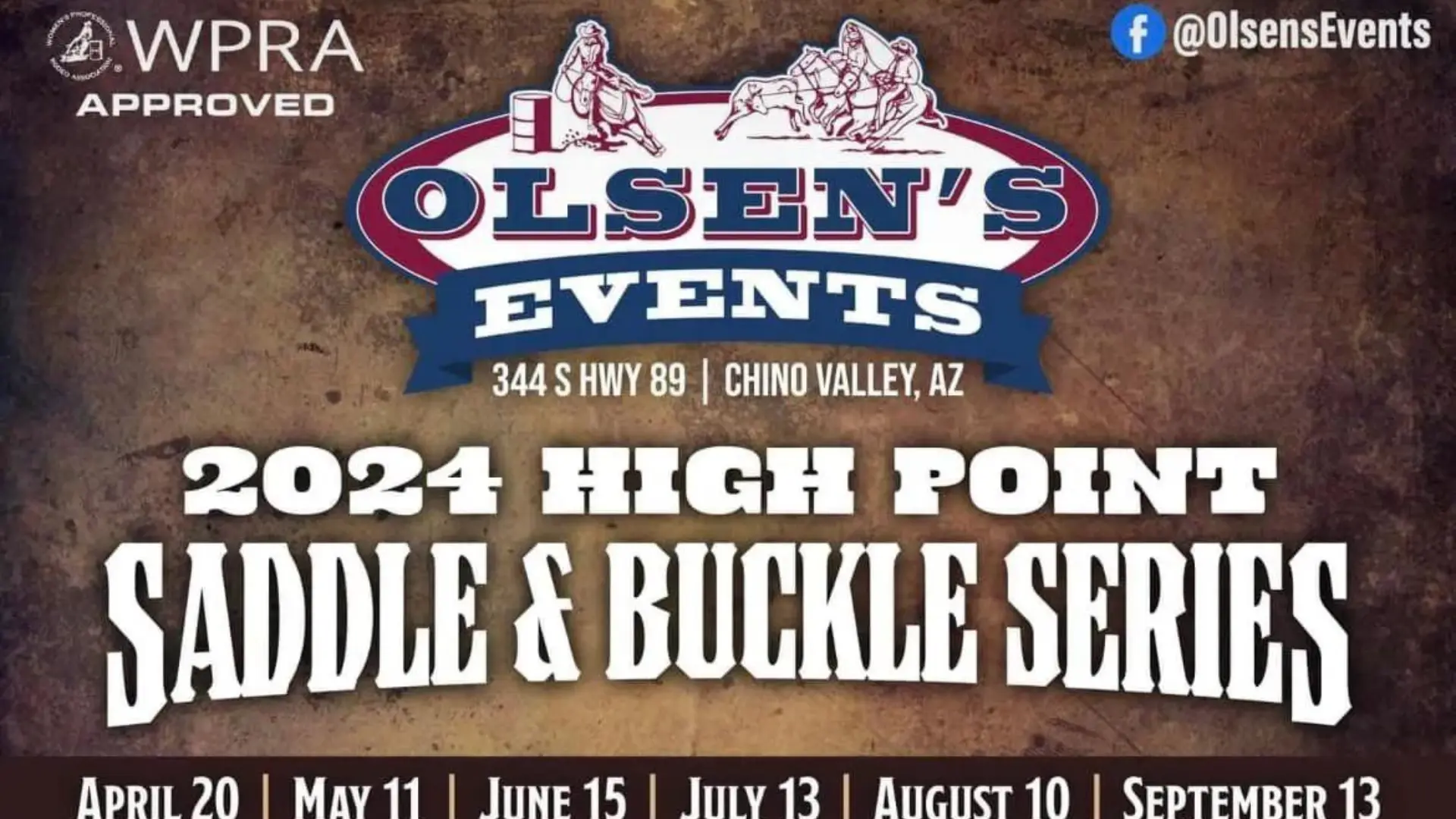 Chino Valley Olsen Events High Point Saddle Buckle Series