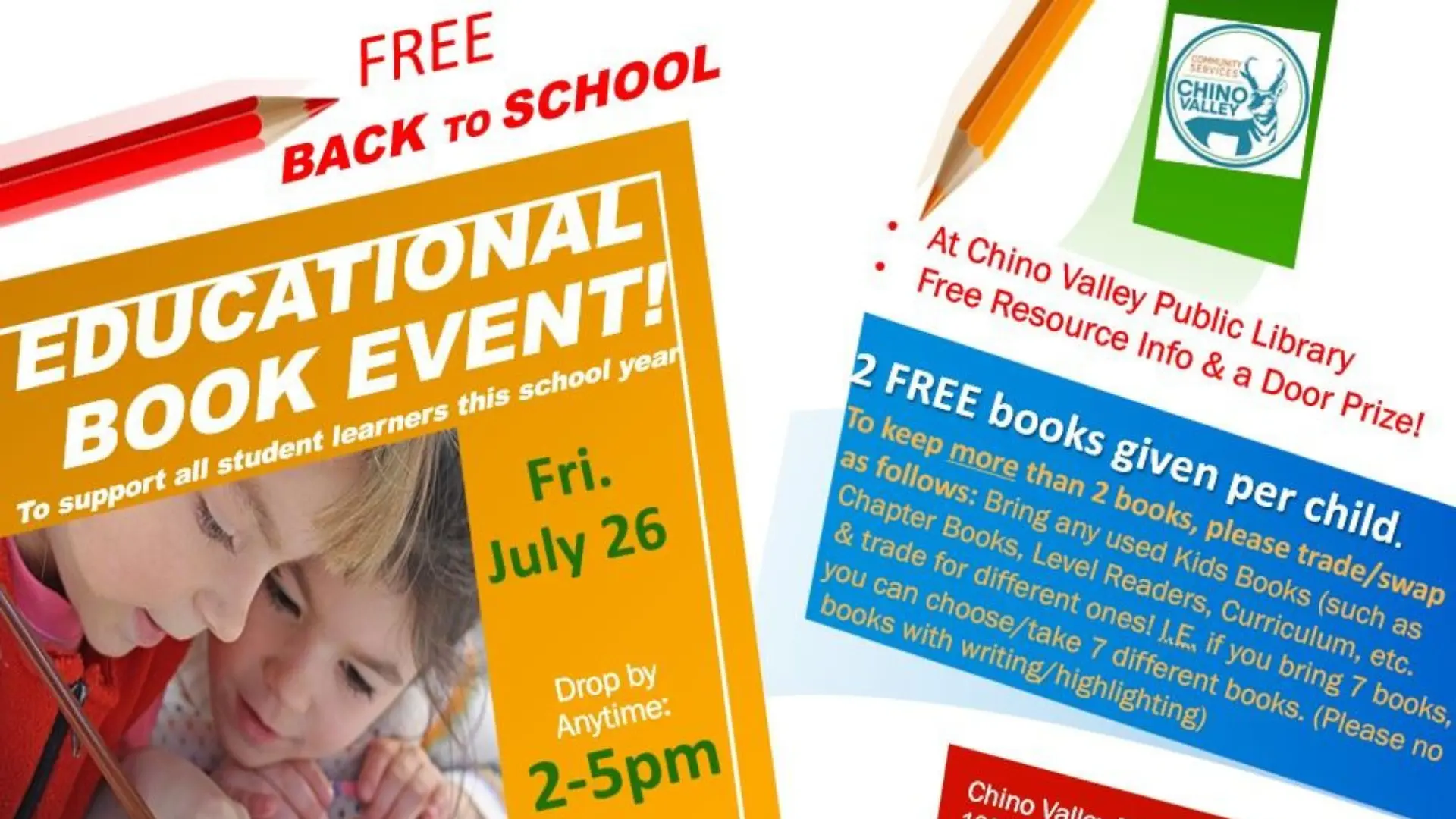 Chino Valley Library Educational Book Event