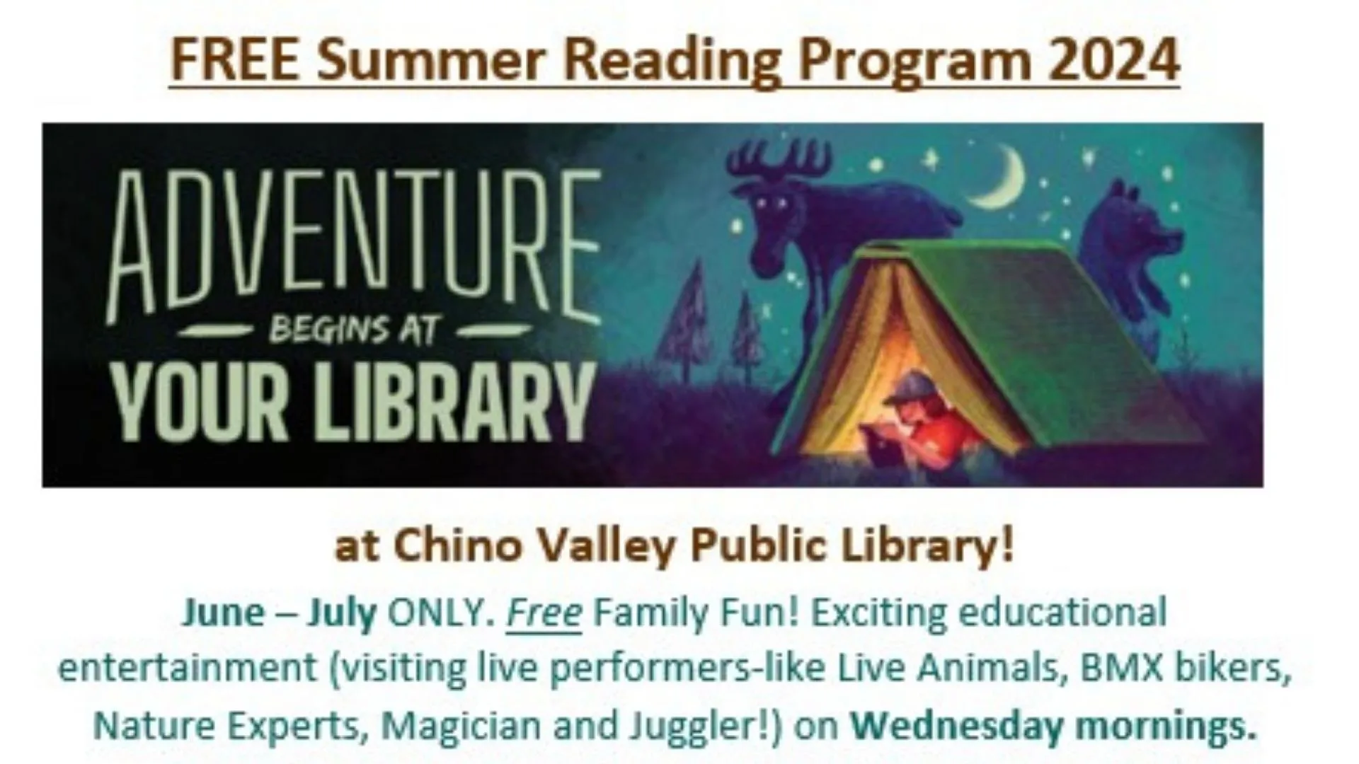 Chino Valley Summer Reading Program