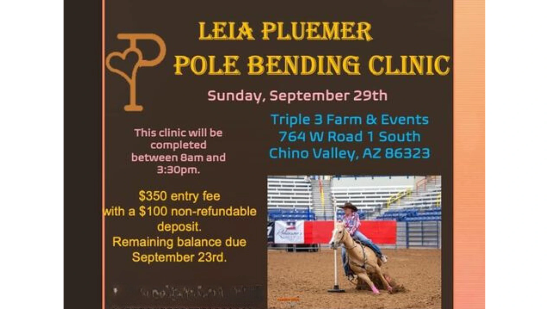 Pole Bending Clinic Triple 3 Farms Chino Valley