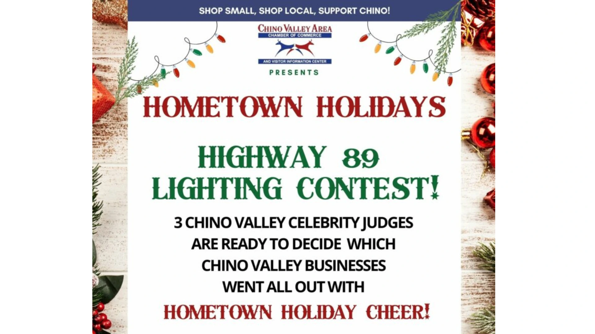 Hometown Holidays Hwy 89 Lighting Contest