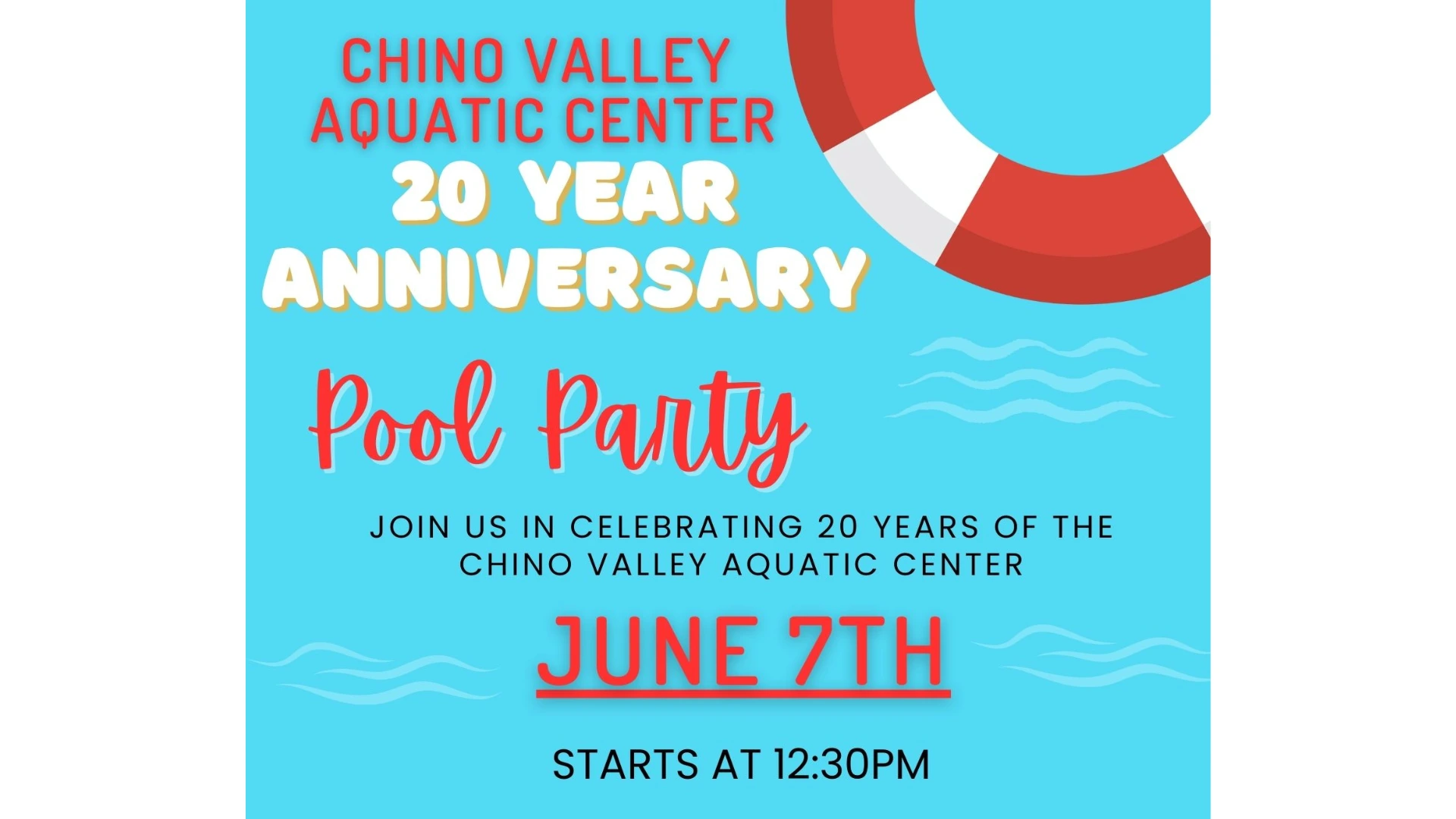 Chino Valley Aquatic Center Pool Party