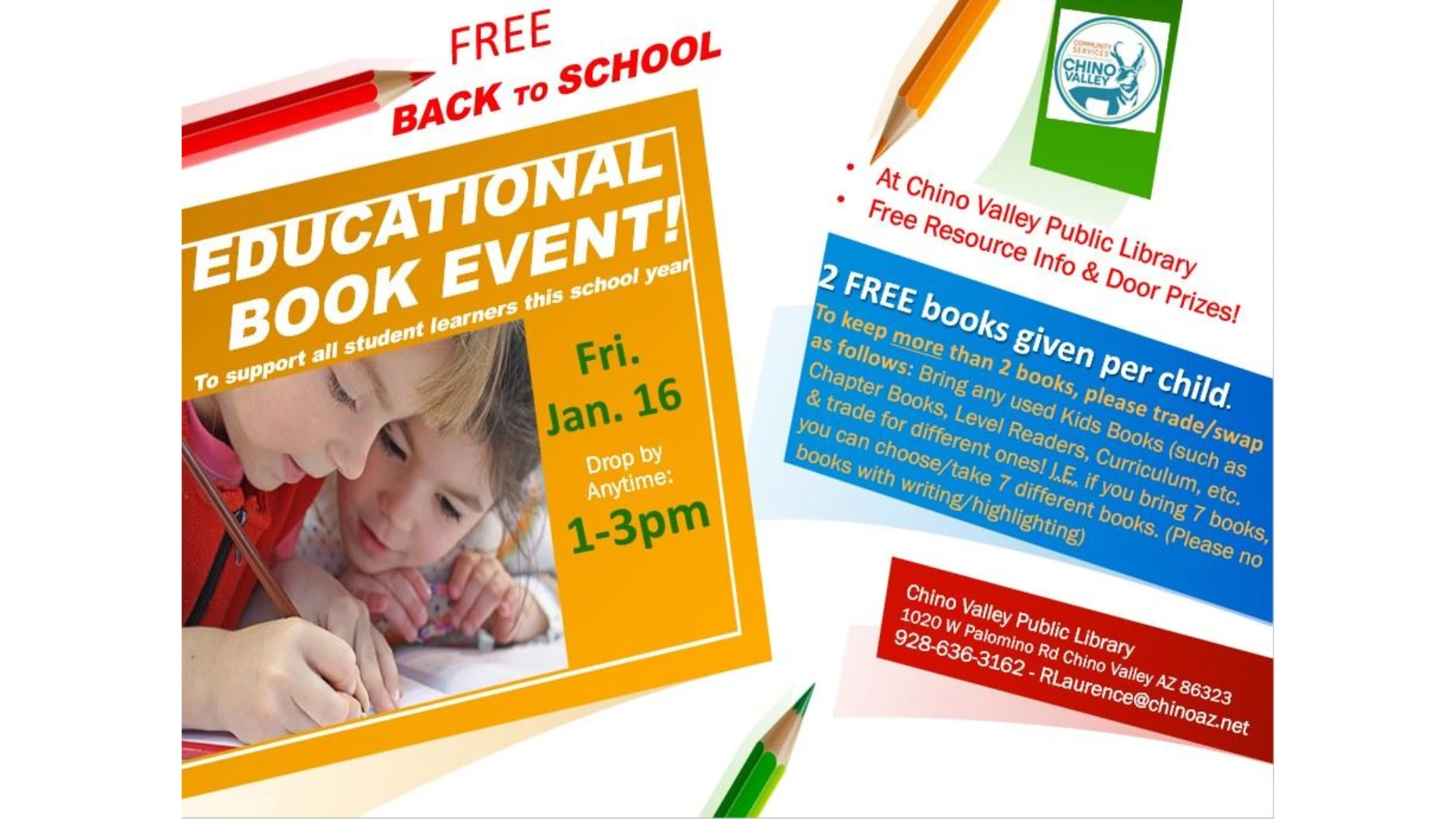 Chino Valley Educational Book Event