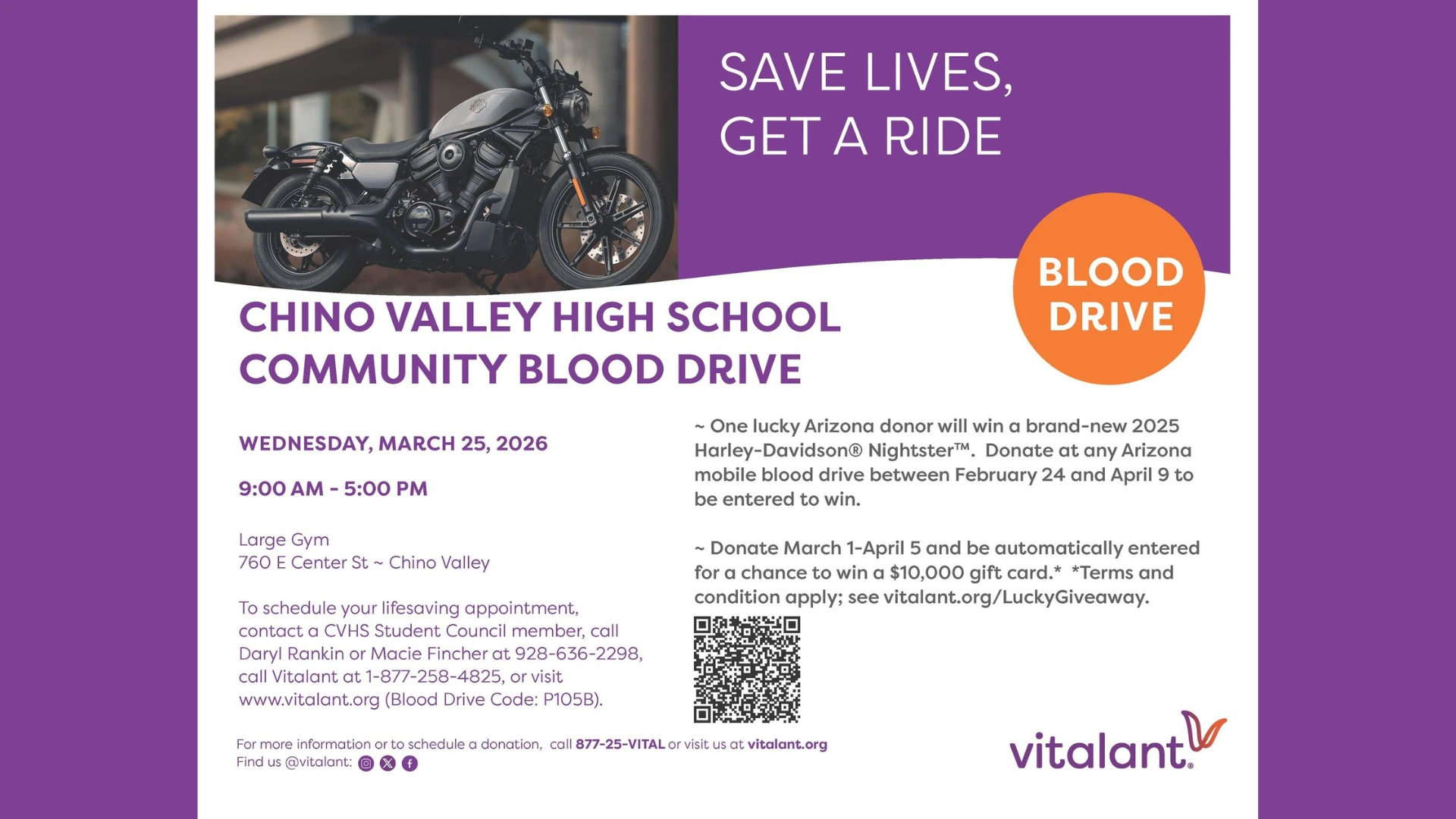 Chino Valley Unified School District Blood Drive